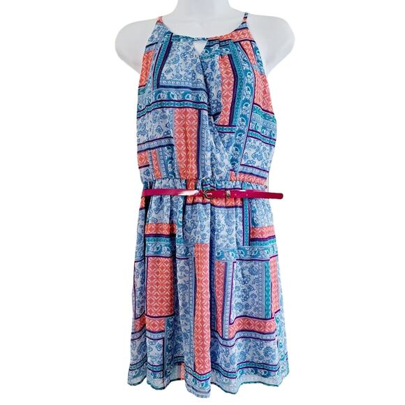 By & By Halter Top Belted Dress - Picture 1 of 10